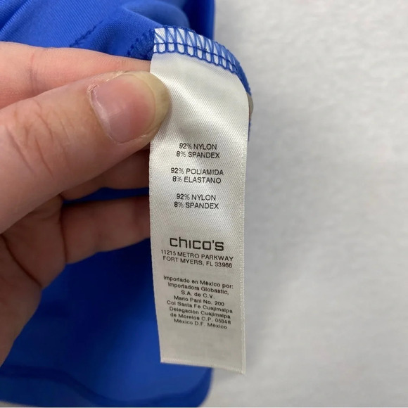 NWT Chico's Microfiber Contemporary Tank Shell Cami Gulfstream Blue 1P S Petite - Picture 4 of 5